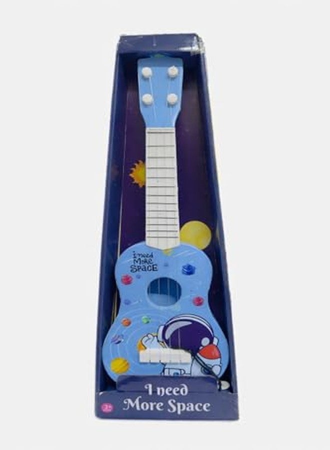 KIDDOVATE Space Theme Guitar 4 Strings Acoustic Music Toys for Kids, Educational Toy Guitar for Beginners, Musical Instrument, Learning Musical Toy, Sound Toys, Blue, 3+Years, (Pack of 1) - Image 2